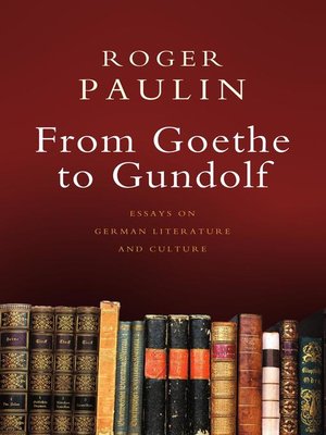 cover image of From Goethe to Gundolf